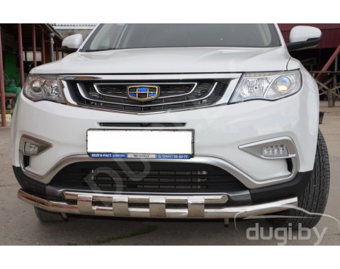 GEELY ATLAS с 2016-н.в. защита переднего бампера Tiger-G d60/d42 из нержавеющей стали